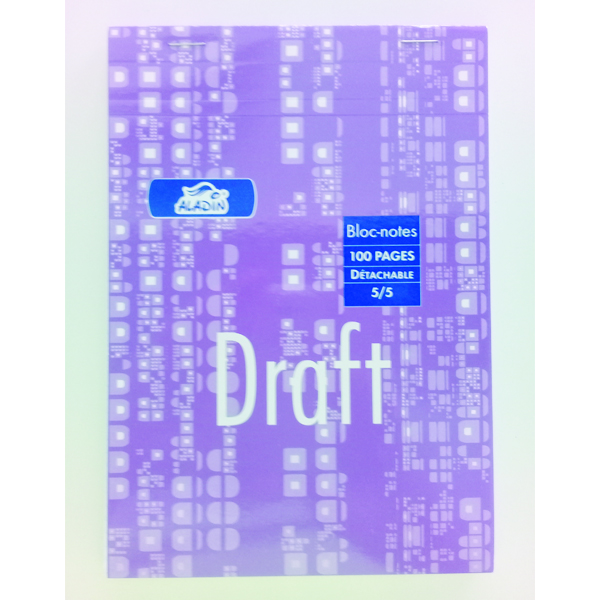 Bloc notes draft 5/5 100p PM 