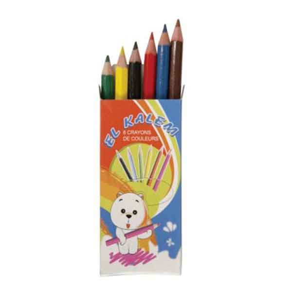 CRAYONS COULEUR de 6 PM EL KALEM