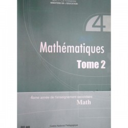 Mathématiques Tome II 4sec Maths