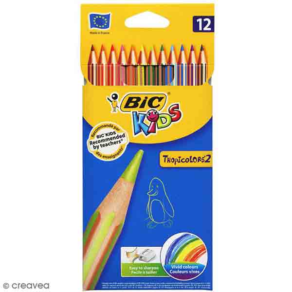 CRAYONS COULEUR de 12 /18 BIC