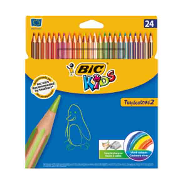 Crayons couleurs  de 24 Bic