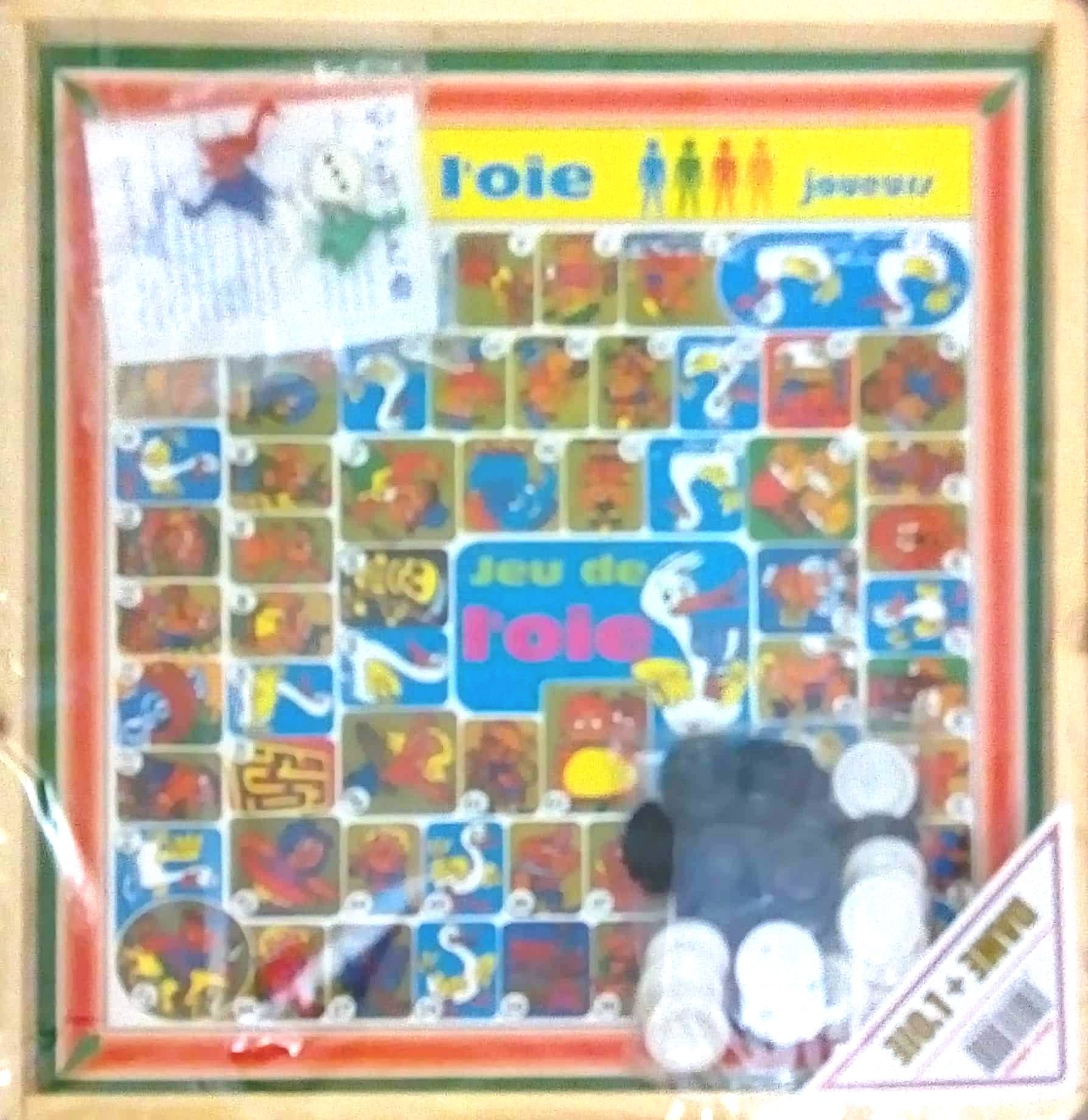 Coffret de Jeu de l''Oie + Jeu de Dames en bois