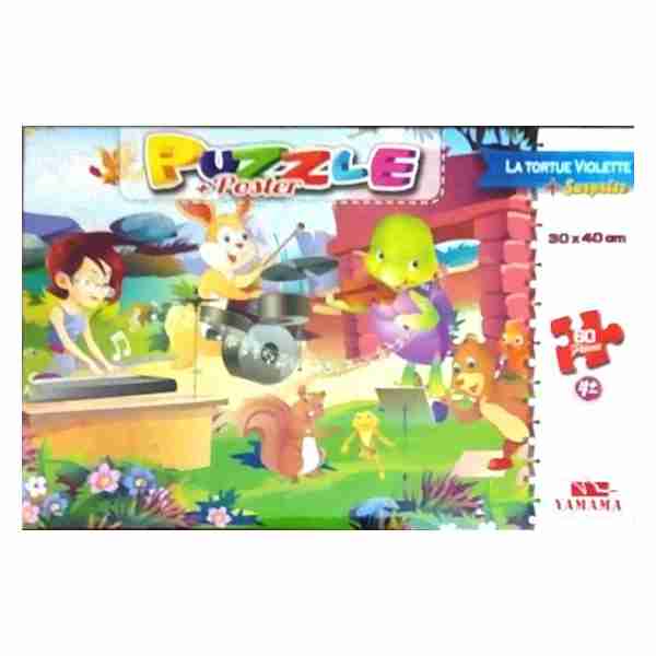 Puzzle La Tortue Violette 60Pcs 4+ Ans