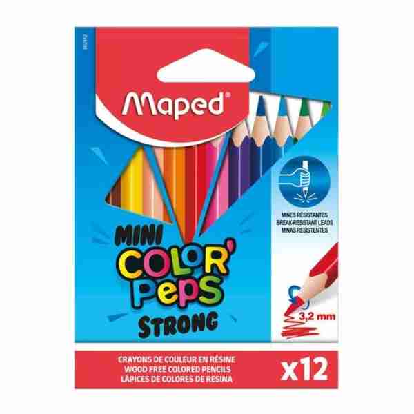 CRAYONS COULEUR de 12/9 Mini Color Peps Strong Maped