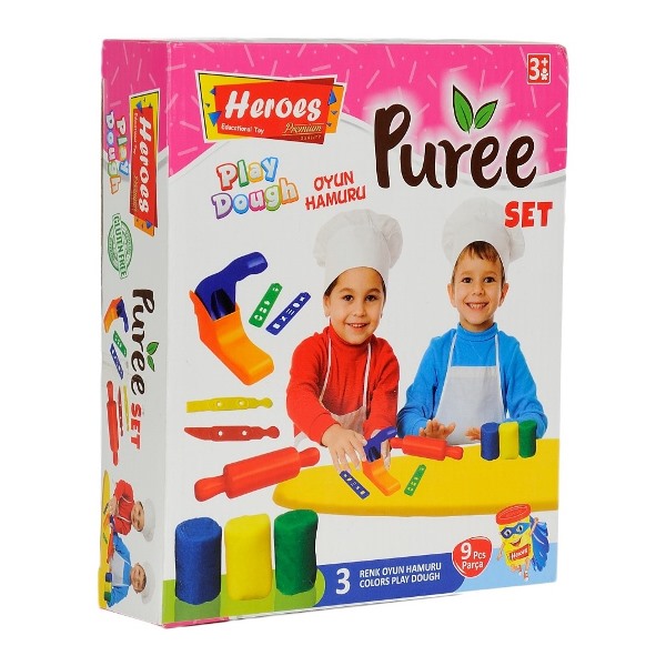 Set Pâte à Modeler Puree 9 pièces Heroes