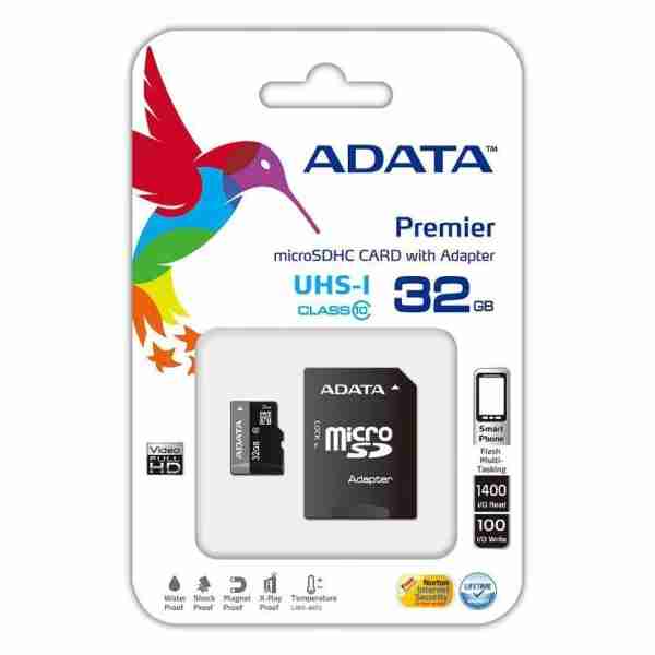 Carte Mémoire Micro SD 32 Go UHS-I Class 10 avec adaptateur