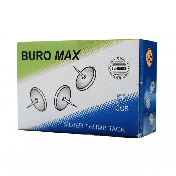 Punaise argentée 50 pcs Buro Max