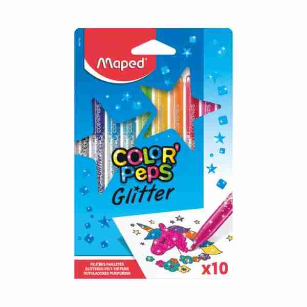 Feutre de 10 Glitter Maped