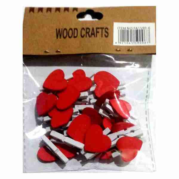 Attache Bois PM motif Coeur
