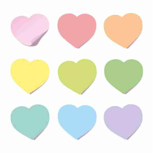 Stick Note motif Coeur