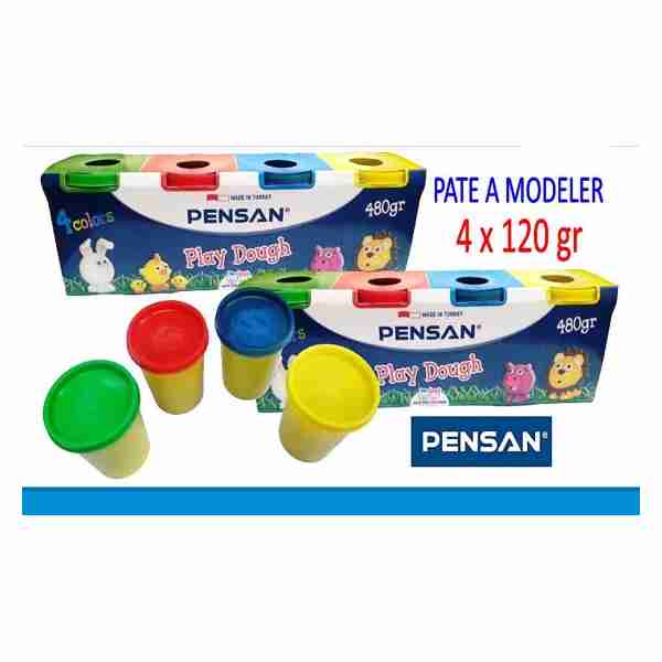 Pate à modeler 4 pot *120g Pensan