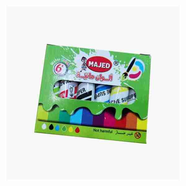Gouache de 6 en boite carton Majed