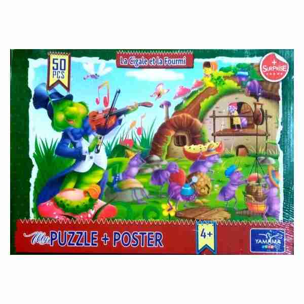 Puzzle La Cigale et la Fourmi 50Pcs 4+ Ans