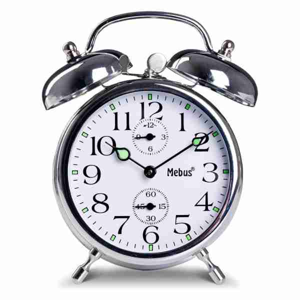 Réveil mécanique chromé2