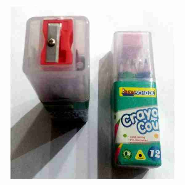 Crayon couleurs 12/9 en boite avec taille crayon PenSchool