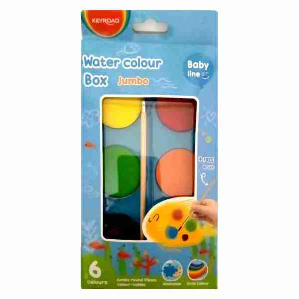 Aquarelle Jumbo de 6 + Pinceau Keyroad